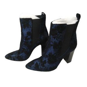Vince Camuto Britsy Blue/ Black Floral Women's Booties- Size: 9M